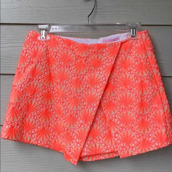Lilly Pulitzer Marii Skort Seashell Lace Eyelet Size 00 in Excellent Condition - Picture 9 of 11